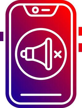 Mute Solid Gradient Icon vector
