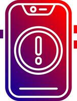 Error Solid Gradient Icon vector