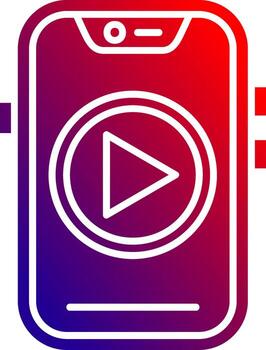 Play Solid Gradient Icon vector