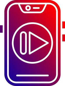 Next Solid Gradient Icon vector