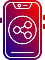 Share Solid Gradient Icon vector