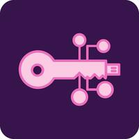 digital key Vector Icon