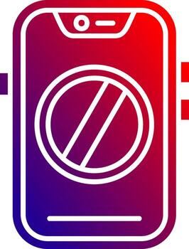 Ban Solid Gradient Icon vector