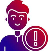 Error Solid Gradient Icon vector