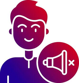 Mute Solid Gradient Icon vector