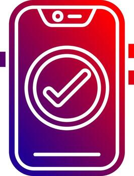 Check Solid Gradient Icon vector