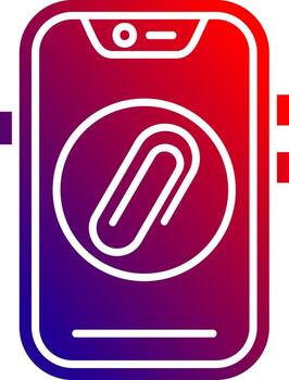 Clip Solid Gradient Icon vector