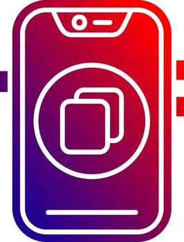 Copy Solid Gradient Icon vector