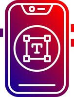 Type Solid Gradient Icon vector