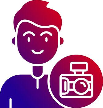 Camera Solid Gradient Icon vector
