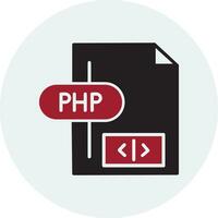 icono de vector de php