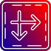 Intersect Solid Gradient Icon vector