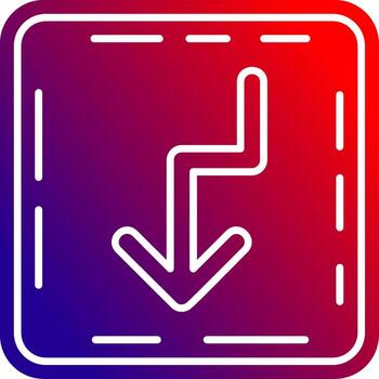 tu giro sólido degradado icono vector