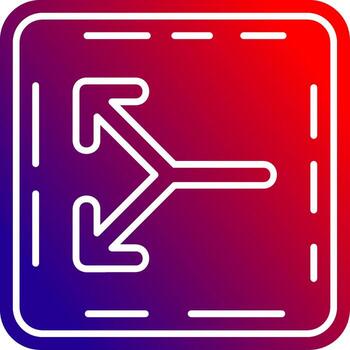 división sólido degradado icono vector