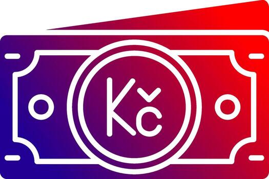 Koruna Solid Gradient Icon vector