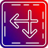 Intersect Solid Gradient Icon vector