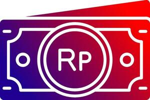 Indonesian rupiah Solid Gradient Icon vector