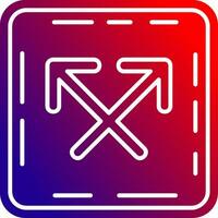 Intersect Solid Gradient Icon vector