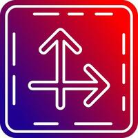 Intersect Solid Gradient Icon vector