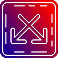Intersect Solid Gradient Icon vector