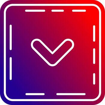 cheurón sólido degradado icono vector