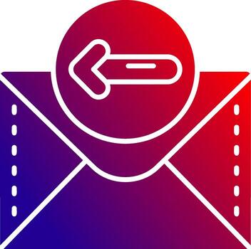 Left arrow Solid Gradient Icon vector