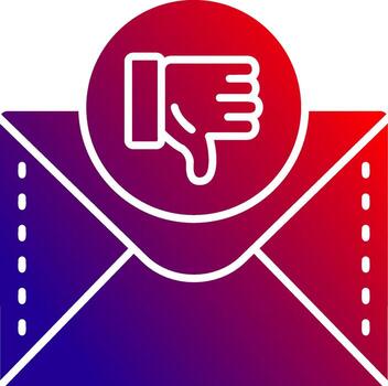 Dislike Solid Gradient Icon vector