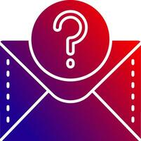 Question mark Solid Gradient Icon vector