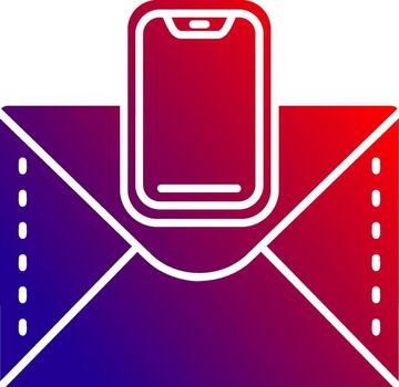 Mobile Solid Gradient Icon vector