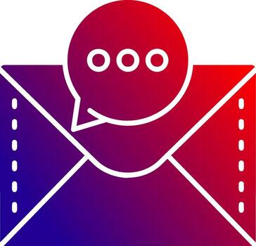 Chat Solid Gradient Icon vector