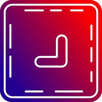 cheurón sólido degradado icono vector
