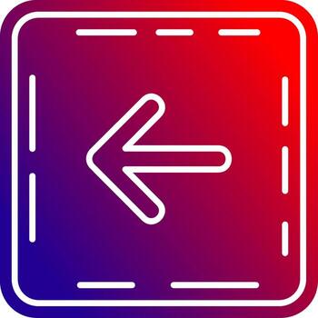 izquierda flecha sólido degradado icono vector