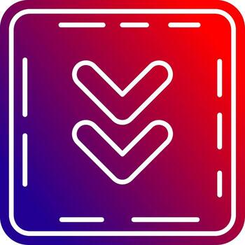 cheurón sólido degradado icono vector