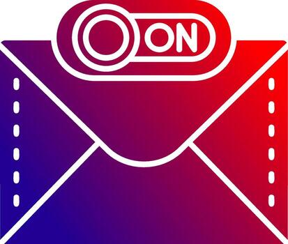 On Solid Gradient Icon vector