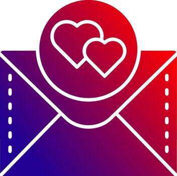 Love Solid Gradient Icon vector