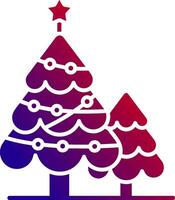 Christmas tree Solid Gradient Icon vector