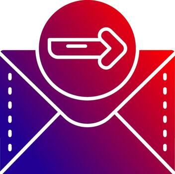 Right arrow Solid Gradient Icon vector