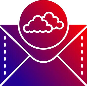 Cloud Solid Gradient Icon vector