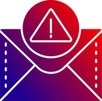 Alert Solid Gradient Icon vector