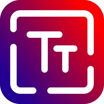 Text size Solid Gradient Icon vector