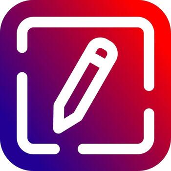 Edit Solid Gradient Icon vector