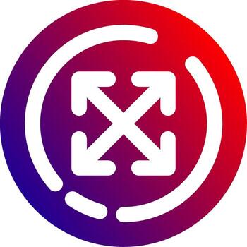 Move Solid Gradient Icon vector