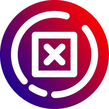 Delete Solid Gradient Icon vector