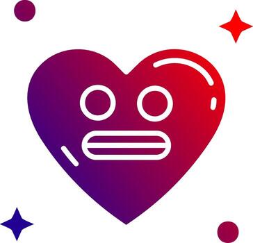 Shocked Solid Gradient Icon vector