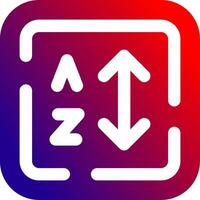 Alphabetical order Solid Gradient Icon vector
