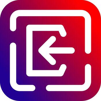 Login Solid Gradient Icon vector