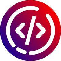 Code Solid Gradient Icon vector