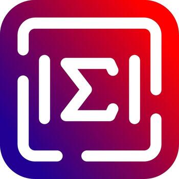 Summation Solid Gradient Icon vector