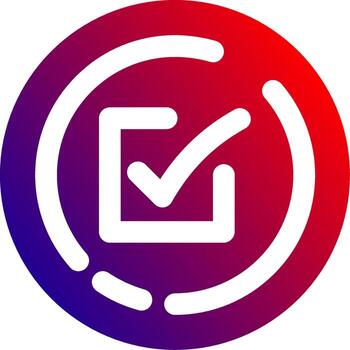 Check box Solid Gradient Icon vector