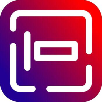 Right align Solid Gradient Icon vector